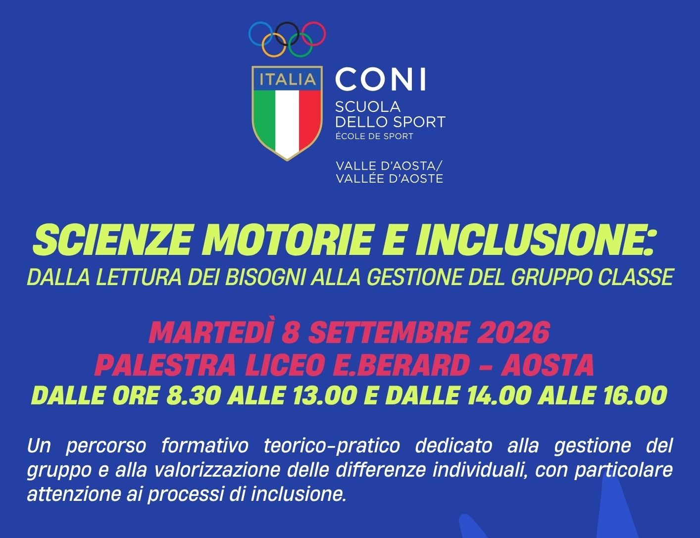 Scienze motorie e inclusione: dalla lettura dei bisogni alla gestione del gruppo classe